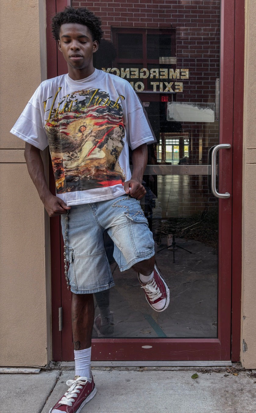 Angel of War Oversized Tee White