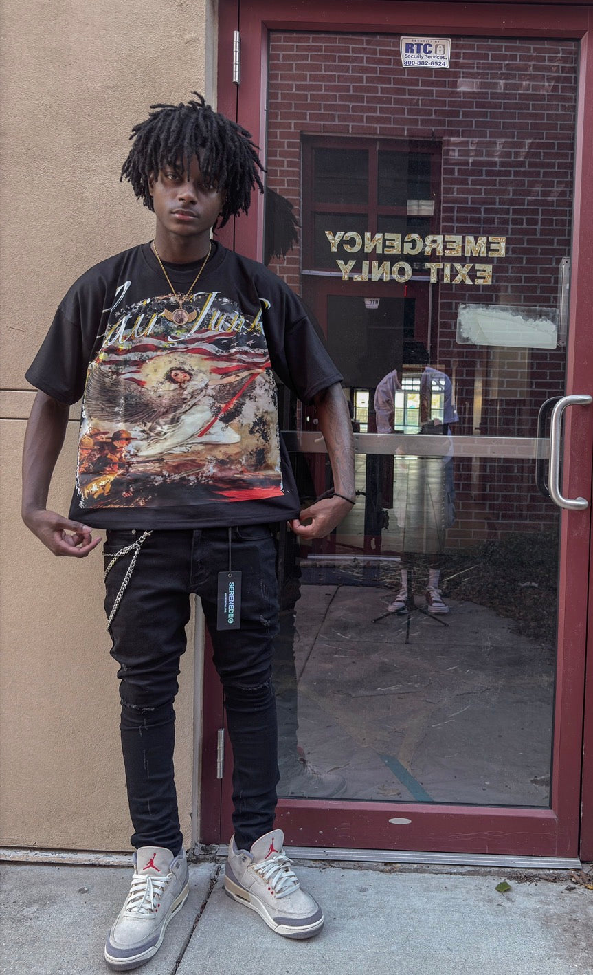 Angel of War Oversized Tee Black